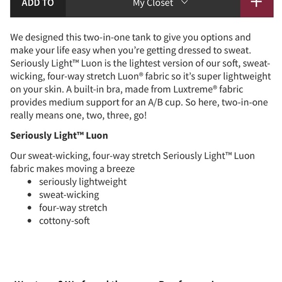 NWOT Lululemon On Track Tank - Picture 5 of 10